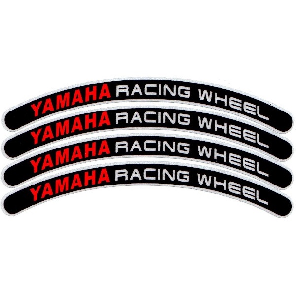 Продажа Комплект светоотражающих наклеек на колеса Yamaha, черный