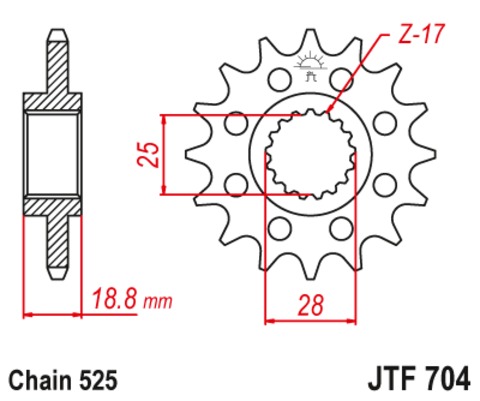 Продажа JTF 704 звезда передняя c демпфером