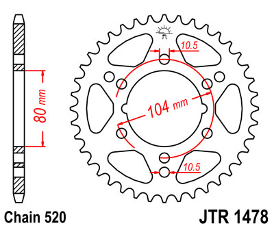 Продажа JTR 1478 звезда задняя