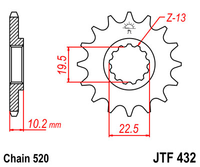 Продажа JTF 432 звезда передняя