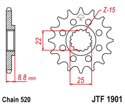 Продажа MTX Звезда цепного привода аналог JTF1901