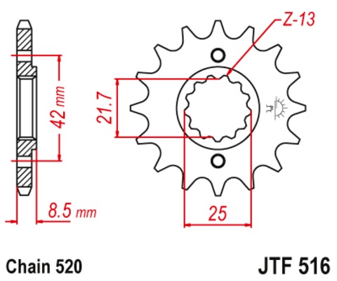 Продажа MTX Звезда цепного привода аналог JTF516