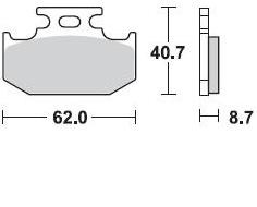 Продажа Braking Комплект тормозных колодок 722SM1(FDB659,MCB625,FA152)