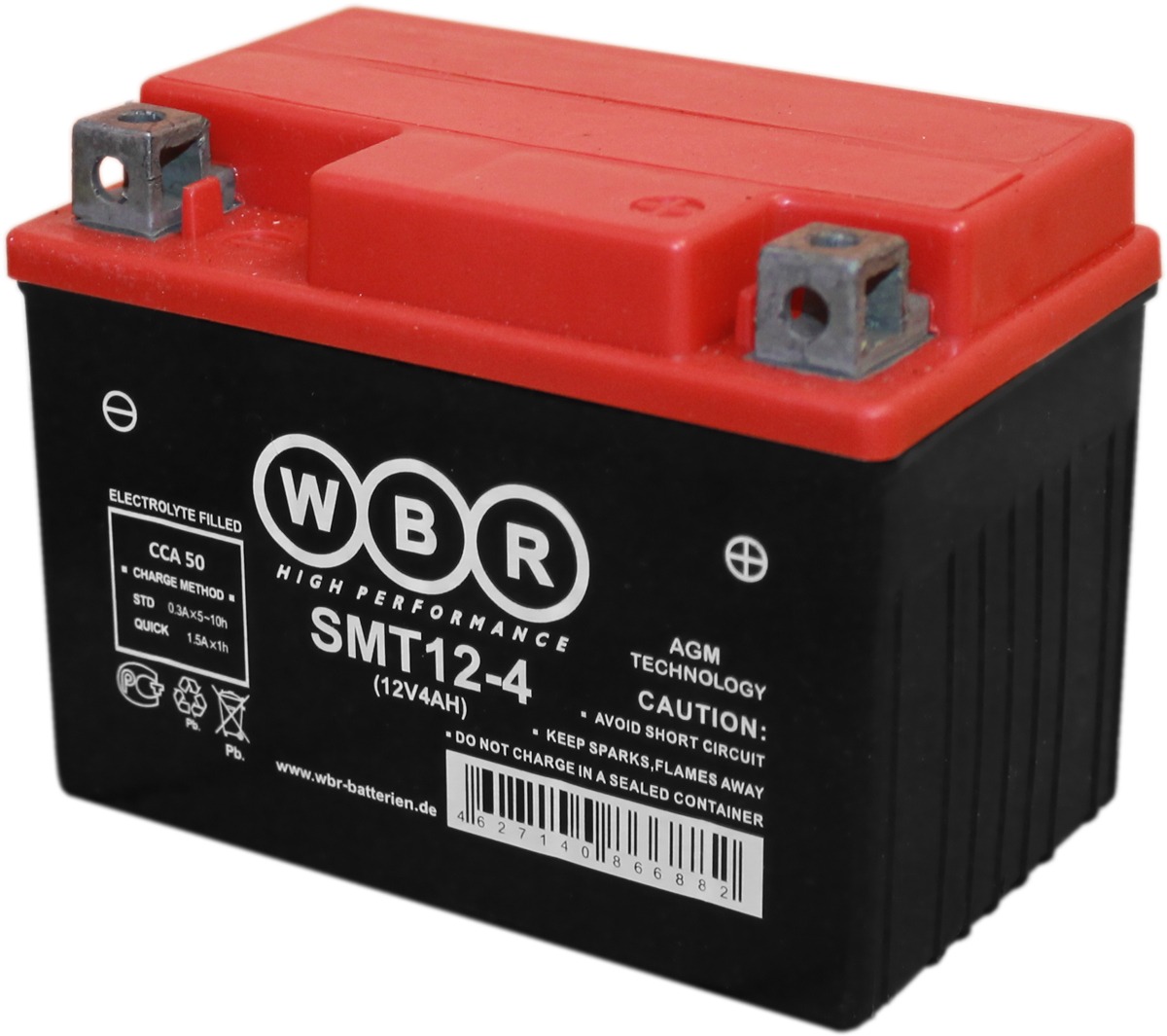 Продажа Аккумулятор WBR SMT 12-4(YB4L-B, YT4L-BS, YTX4L-BS)