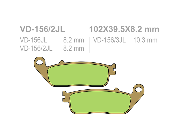 Продажа VESRAH Тормозные колодки VD-156/2JL (FDB 570)