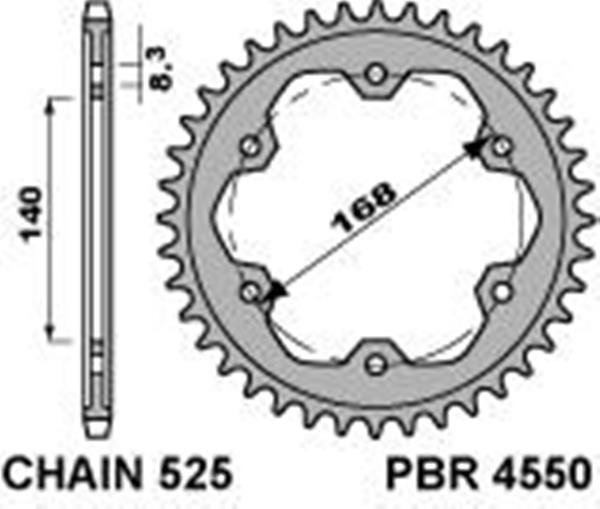 Продажа Звезда задняя PBR 4550 (JTR6)