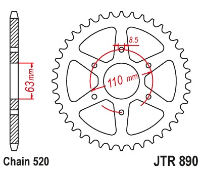 Продажа Звезда цепного привода JT JTR890