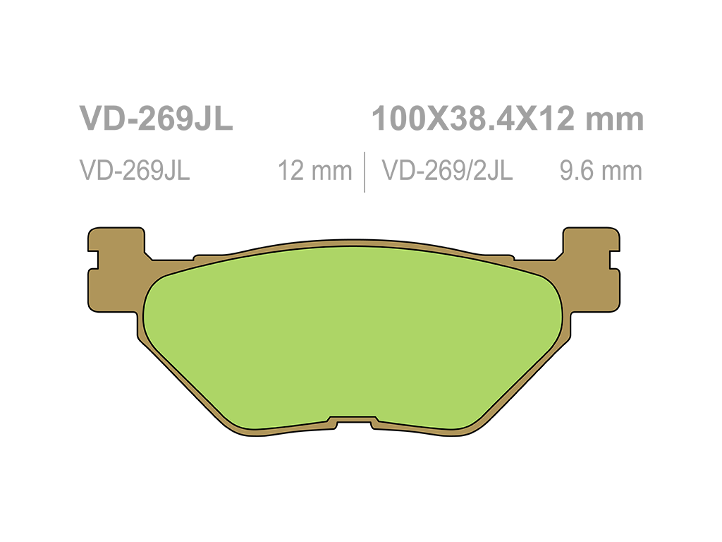 Купить VESRAH Тормозные колодки VD-269/2JL(FDB2156/FDB2126) Продажа VESRAH Тормозные колодки VD-269/2JL(FDB2156/FDB2126)