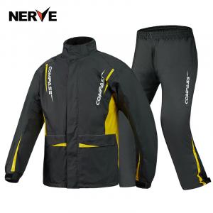 На фото Дождевик раздельный Nerve Compass Rain Suits (куртка+брюки), флюор.желтый, черный
